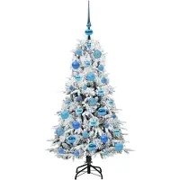 vidaXL Kunstmatige Hinged Kerstboom met 150 LED Wit 120 cm PE en PVC