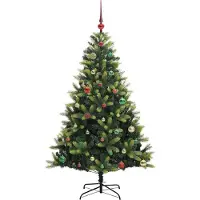 vidaXL Kunstmatige Gehingde Kerstboom 150 LEDs Groen 150 cm PVC en PE