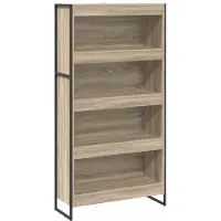 vidaXL Boekenkast 80 x 30 x 155 cm Bewerkt hout Sonoma