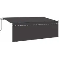 vidaXL Uitschuifbare luifel Antraciet 400 x 200 cm