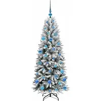 vidaXL Kunstkerstboom Wit 150 cm PVC en plastic en staal en PE