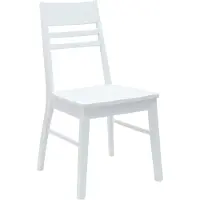 vidaXL Eetstoelen 2 st Massief Rubberhout Wit 43 x 54 x 89 cm