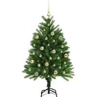 vidaXL Kerstboom met 150 LED met standaard Groen 120 cm PE