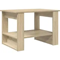 vidaXL Salontafel Sonoma Eik 72 x 50 x 50 cm Bewerkt hout