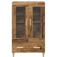 vidaXL Highboard Oud Hout 70 x 31 x 115 cm Bewerkt hout