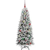 vidaXL Kunstkerstboom Wit 150 cm PVC en plastic en staal en PE
