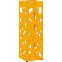 vidaXL Regen Paraplu Stand Mosterdgeel 15,5 x 15,5 x 49 cm Staal