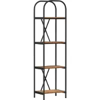 vidaXL Boekenplank 4-laags 40 x 30 x 146 cm Bewerkt hout Oudhout