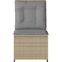 vidaXL Tuin Sofa Beige en Grijs poly rattan
