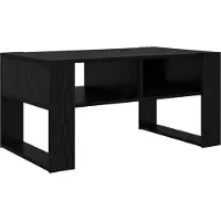 vidaXL Salontafel Zwart Eiken 92 x 53 x 45 cm Bewerkt hout