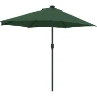 vidaXL Tuinparasol 294 x 150 x 224 cm Polyester en Staal Groen