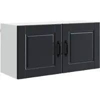 vidaXL Wandkast PORTO Zwart 80 x 31 x 40 cm Bewerkt hout