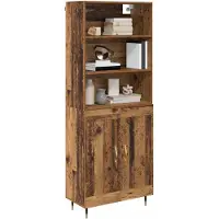 vidaXL Highboard Oud Hout 69,5 x 34 x 180 cm Bewerkt hout