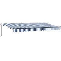 vidaXL Uitschuifbare luifel Blauw 350 x 200 cm Stof