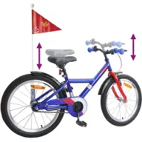 vidaXL Kinderfiets 18 Inch voor 5-7 jaar oud Donkerblauw