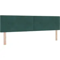 vidaXL LED Hoofdbord met LED-stripverlichting Groen 180 cm Fluweel