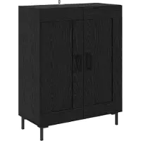 vidaXL Highboard Zwart Eiken 69,5 x 34 x 180 cm Bewerkt hout