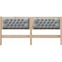 vidaXL Hoofdbord Anders Bruin en lichtgrijs 160 cm Massief grenenhout