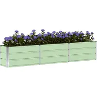 vidaXL Plantenbak Groen 240 x 40 x 45 cm Staal