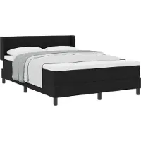 vidaXL Boxspring bed met hoofdeinde Zwart 200 x 160 cm Stof