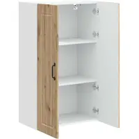 vidaXL Wandkast PORTO Artisan Eiken 60 x 31 x 100 cm Bewerkt hout