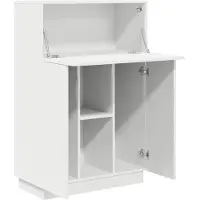 vidaXL Bureau Wit 71.5 x 31.5 x 106.5 cm Bewerkt hout