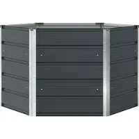 vidaXL Plantenbak Antraciet 129 x 129 x 75 cm Staal