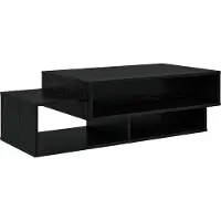vidaXL Salontafel Zwart Eiken 105 x 50 x 32,5 cm Bewerkt hout