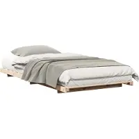 vidaXL Bedframe Bruin 80 x 210 cm Massief grenenhout