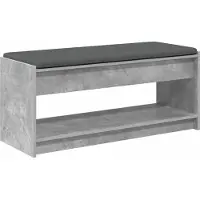 vidaXL Hallenbank Beton Grijs 103 x 38 x 45 cm