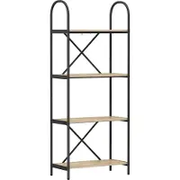 vidaXL Boekenplank 4-laags 60 x 30 x 146 cm Bewerkt hout Sonoma Eik
