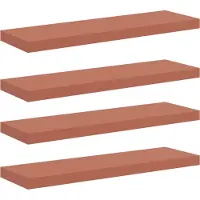 vidaXL Wandplank 4 st Rood 80 x 23,5 x 3,8 cm Bewerkt hout
