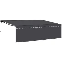 vidaXL Uitschuifbare luifel Antraciet 450 × 300 cm
