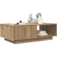 vidaXL Salontafel Artisan Eiken 95 x 55 x 31 cm Bewerkt hout