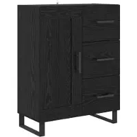 vidaXL Highboard 2 st Zwart Eiken 69,5 x 34 x 180 cm