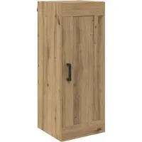 vidaXL Highboard Artisan Eiken 34,5 x 34 x 180 cm Bewerkt hout