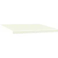 vidaXL Handmatig uitschuifbare luifel Crèmekleurig 5 × 3,5 m