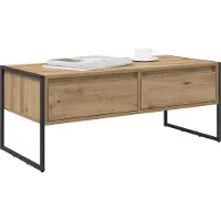 vidaXL Salontafel Ambachtelijk Eiken 100 x 46 x 40 cm Bewerkt hout