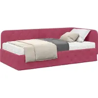 vidaXL Hoek Bed Frame Wijnrood 100 x 200 cm Fluweel