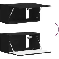vidaXL Tv-meubelset 2 st Zwart Bewerkt hout