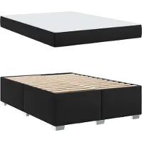 vidaXL Bedframe, zwart, 160 x 200 cm, met stoffen bekleding