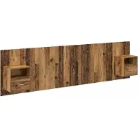 vidaXL Hoofdeinde Met Kast 3 st Oud Hout Bewerkt hout