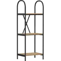 vidaXL Boekenplank 3-laags 40 x 30 x 109 cm Bewerkt hout Artisan Eiken