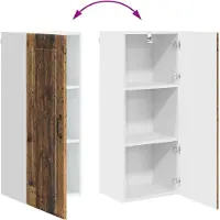 vidaXL Wandkast PORTO Oudhout 40 x 31 x 100 cm Bewerkt hout