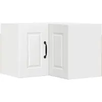 vidaXL Wandhoekkast PORTO Wit 57 x 57 x 40 cm Bewerkt hout