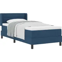 vidaXL Boxspring bed met hoofdeinde Blauw 200 x 100 cm Stof