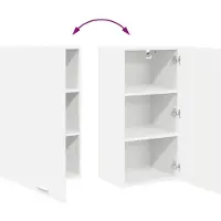 vidaXL Hangkast Wit 40 x 31 x 80 cm Bewerkt hout