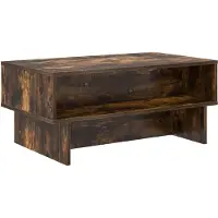 vidaXL Salontafel Rook Eiken 80 x 46 x 35 cm Bewerkt hout