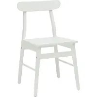 vidaXL Eetkamerstoel 2 st Massief Rubberhout Wit 43 x 44,5 x 77 cm