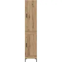 vidaXL Highboard Artisan Eiken 34,5 x 34 x 180 cm Bewerkt hout